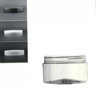 China Clear Pet Jar 250ml 8oz Plastic Round Eye Cream With PP Plastic Screw On Lid / White EPE Inserts for sale