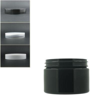 China Eye Cream Round 120ml Black Pet Plastic Jar With Screw Plastic Lid / White EPE Inserts for sale