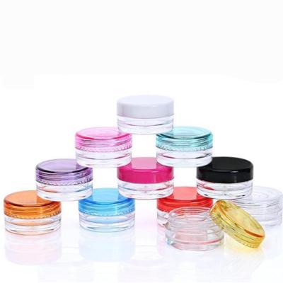 China Wholesale 3g/ml eyeshadow round clear plastic box 10pc package/sample ps jar for sale