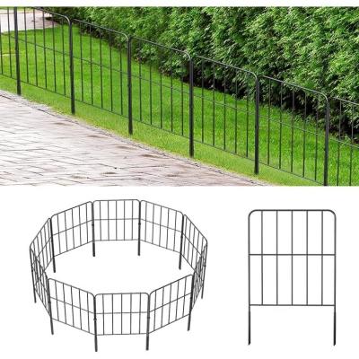 China Easily Assembled Rustproof Outdoor Expanding Fence Animal Barrier Border High Quality Iron Garden for sale