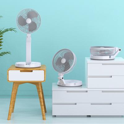 China CYNRIN Portable Handheld 3 Modes Folding Air Cooling Fan USB Rechargeable Stand Fan for Office and Home for sale