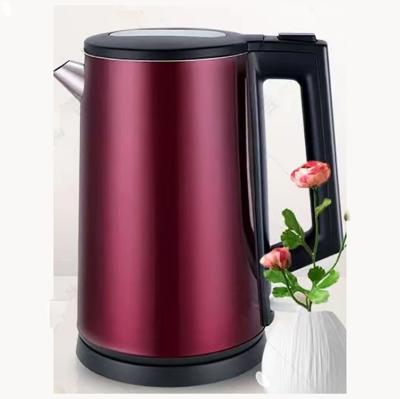 China Cheap Home Kitchen Appliances Basic 360 Degree Rotation Electric Water Kettle Red Double Layer Spray Paint Livestock Electric Kettle 2.0L for sale