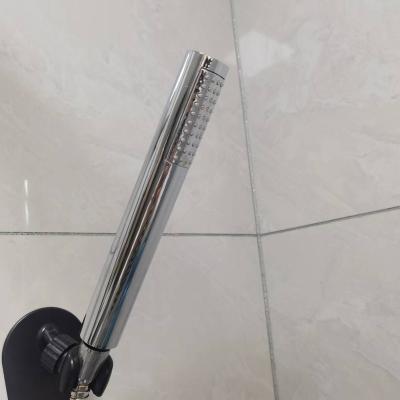 China Without Function Matte Black Slim Full Round Diverter Single Hand Shower / Golden Color Hand Shower for sale