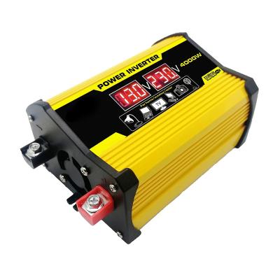 China 4000W  DC 12V To AC 220V 110V 50Hz Voltage Transformer Dual 2 USB LED Digital Voltage Display Auto Accessories Car Power Inverte 16.3x10x7.7cm for sale