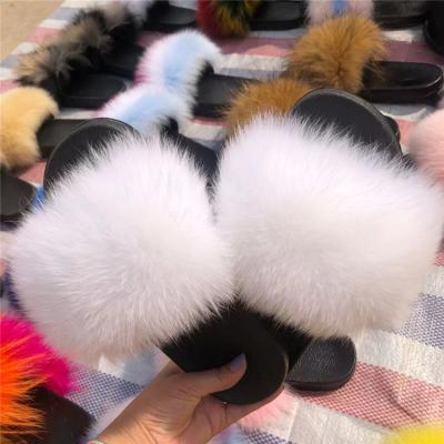 China Fashion Trend Favorable Price Women's Fur Slippers Black Fur Slippers Women Slippers Fur for sale