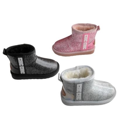 China Factory Wholesale Round Keep Warm Designer Winter Snow Boots Cheap For Kids Baby Kids Winter Sparkle Boots for sale