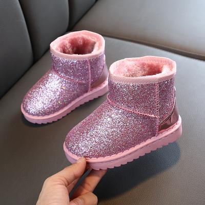 China 2021 Fashion Trend Lovely Winter Boots Cheap Wholesale Glitter Boot Children Girl Shoes for sale