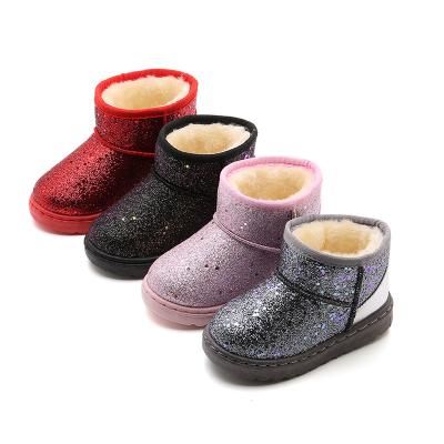 China Wholesale Fashion Trend Platform Boots Sparkle Winter Boots For Little Girls Kids Shoes Winter Children Winter Shoes for sale