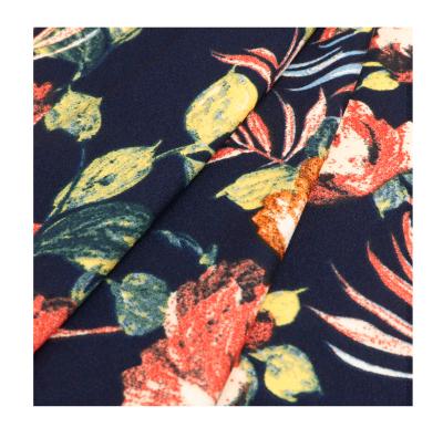 China Hot Selling Floral Design 4 Way Stretch Liverpool Bullet Polyester Tear-Resistant Spandex Printed Knitted Fabric for sale