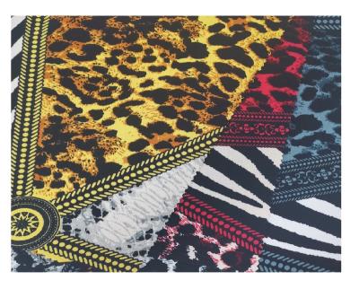 China High Quality Ruichao Textile Pattern Tear-resistant Animal Design High Twist Crepe Fabric For Garment for sale