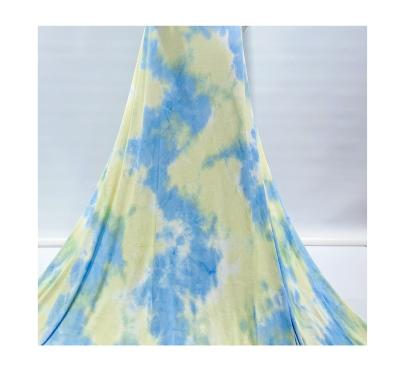 China Ruichao Textile Polyester 2x2 Rib Tie Dye 4 Way Tear-Resistant Stretch Fabric for sale