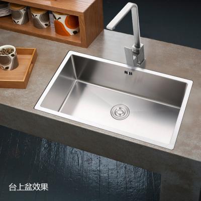 China Without Faucet Hot Sale Modern Single Bowl 304 Stainless Steel Kitchen Sink for sale