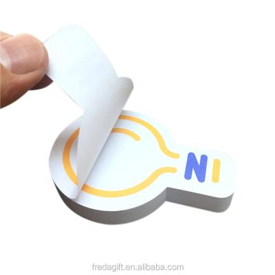 China Self Adhesive Promotional Custom Logo Printing Custom Light Bulb Shape Memo Pad Sticky Note for sale