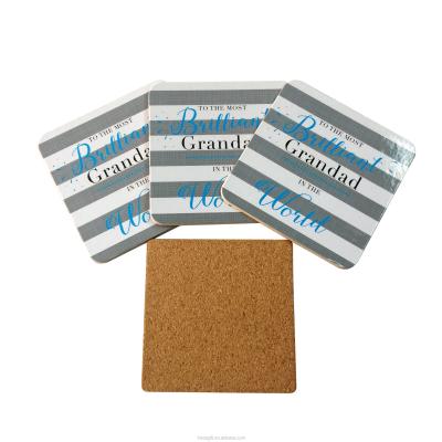 China Hot Viable Turned Wholesale MDF Cork Coaster Blank For Promotion for sale