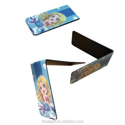 China Promotional China magnet bookmak clip folding custom magnetic bookmark for sale