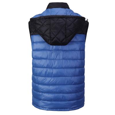 China Anti-Wrinkle Wholesale Mens Jackets Color Matching Lightweight Hooded Stripper Padded Custom Vests for sale