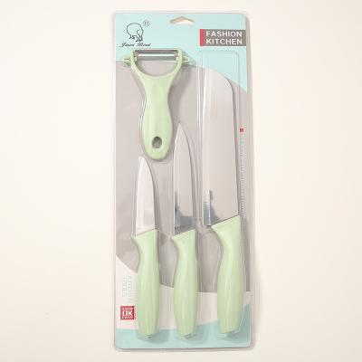 China Excellent Quality Fashion Kitchen Knife 4pcs Sustainable Kitchen Tools Size Solid Color Multi Handle Knives for sale