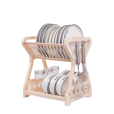 China Sustainable Kitchen Dish Storage Rack Table Top Drain Bowl Rack Set Tableware Kitchen Storage Rack for sale