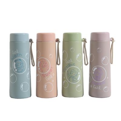 China 300ML Bubble Girl Vacuum Flask Thermos Stainless Steel Viable Vacuum Flask for sale