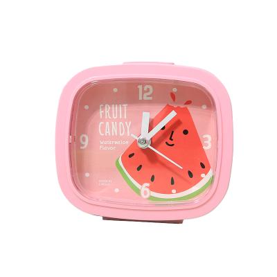 China Radio Multifunction Simple Square Alarm Clock For Kids Fresh Fruit for sale