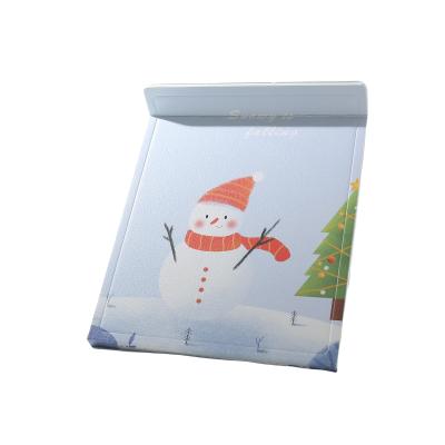 China Cartoon Winter Snowman Cartoon Family Portable Folding Paper Mirror for sale