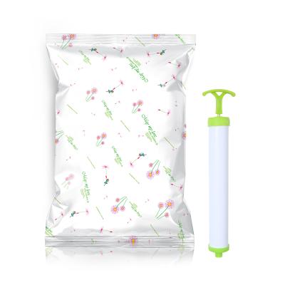 China Best Selling Sustainable PA PE Clear Plastic Sealed Space Saver Vacuum Travel Compressed Cube Vacuum Storage Bag for sale