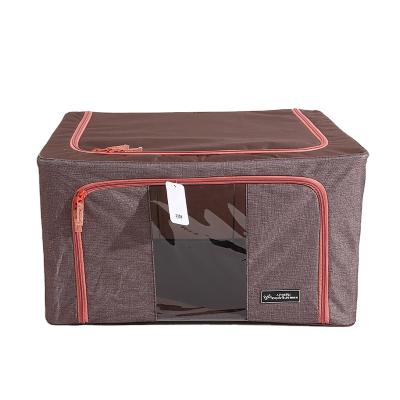 China Sustainable Window Style Double Folding Storage Canvas Bags, Storage Boxes for sale