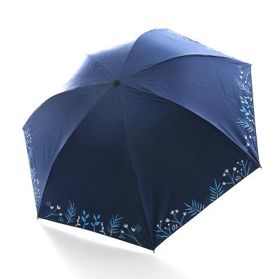 China Special Customized Easy To Carry Ultra-thin 7K Double Glue Black Foil Pencil Outdoor Travel Umbrella for sale