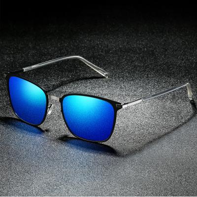 China Square Sunglasses Custom Logo Mens Sunglasses Vintage Brand Design Alloy Frame Night Vision Sunglasses for sale