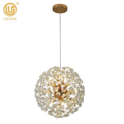 China Modern Simple Luxury Bedroom Living Room Led Lighting Cristal Gold Chandeliers for sale