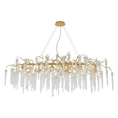 China Modern Aluminum with Indoor Dining Room Crystal Lights Decorative Chandeliers Lights for sale