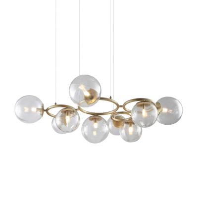 China Contemporary Modern Designer Blown Glass Globe Modern Chandelier For Dining Restaurant for sale