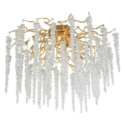 China Ceiling mounted light chandelier ceiling lamp living room bed room aluminum tree branch pedant lighting factory wholesale for sale