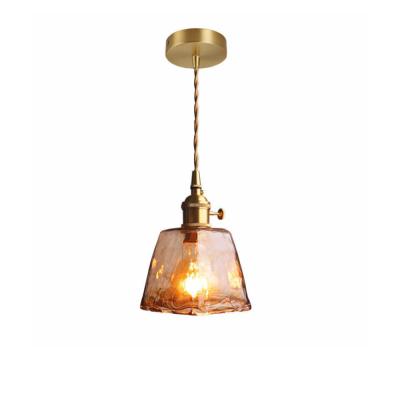 China Factory Wholesale Modern Glass Lampshade E14 Retro Industrial Rustic Housing Outdoor Pendant Lighting for sale