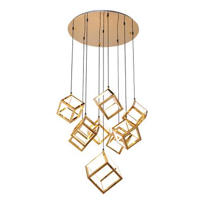 China Modern high quality cube factory hanging lighting on sale led kitchen island pendant lights for sale