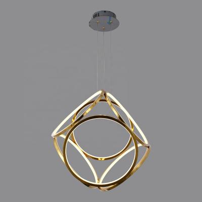 China Modern Gold Finish Living Room Bedroom Stainless Steel Pendant Lamp Modern Chandelier Home Decor for sale