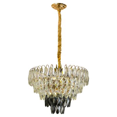 China Attic home special design villa hotel gray crystal on the background of the lamp for the villa house living room for sale