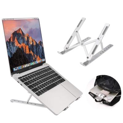 China Wholesale Adjustable Metal Multi (Height) Adjustable Folding Notebook Table Stand Foldable Portable Aluminum Laptop Stand for sale