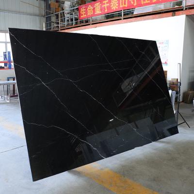 China Traditional Kitchen Countertop Wall Slab Panel Large Root Black And White Slate Sintered Natural Slate Stones for sale