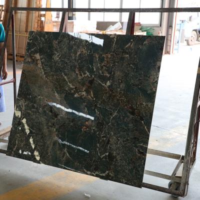 China Large Amozonite Slab Traditional Exotic Sinter Stone Large Size Polished Amazon Green Sinter Stone Dining Table for sale