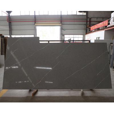 China Black Artificial Stone Traditional Marble Table Conference Cupboard Wall Slab Quartz Interior Decoration Stone for sale