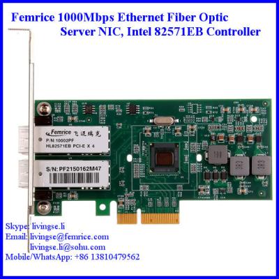 China 1 Gbps 2 Ports Gigabit Server Ethernet Network Card Femrice 10002PF for sale