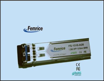 China 1.25Gbps 1310nm Single-mode Dual LC 10km SFP Module for sale