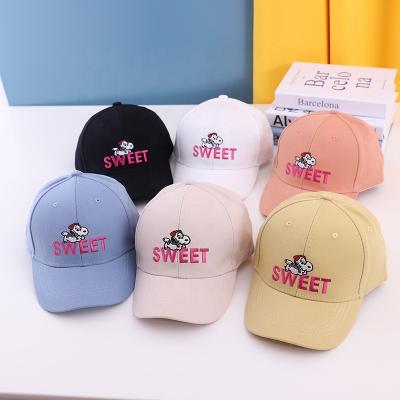 China Common Stock Inventory Solid Color Kids Animal Breathable Cartoon Mario Pokemo Pikach Doraemon Baseball Cap Snoopy Hat for sale