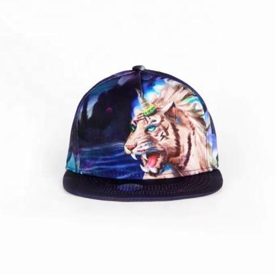 China Stock Digital Printed 5 Panel Hat Fashion Equities Flat Overflow Custom Hat Printing for sale