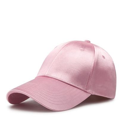 China Stock Inventory High Quality Colorful Water Resistant 6 Panel Shiny Satin Blank Baseball Caps for sale