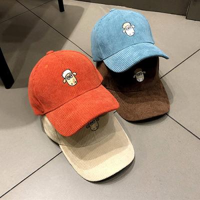 China Factory stock high quality logo embroidery custom 6 panel corduroy dad flex hats in los angeles whsale for sale