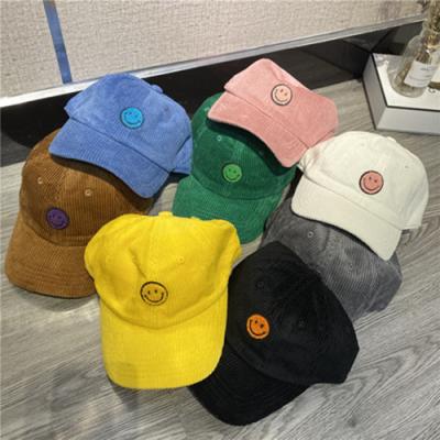 China Factory stock high quality logo embroidery custom 6 panel corduroy dad flex hats in los angeles whsale for sale