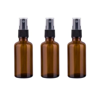 China 100ml 120ml 500ml Empty Liquid Skin Care Cosmetic Recyclable Serum Amber Glass Spray Bottle for sale