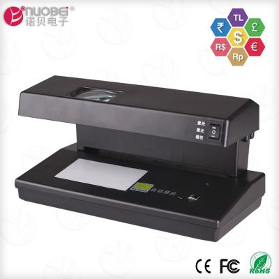 China Portable USD/EUR/GBP/SGD/MOP/THP/JPY/CHF/SEK/ZAR/CAD/KPW/DKK/BUK Counterfeit Counterfeit Money Checker Machine Banknote Detector Fake UV Light Bill for sale